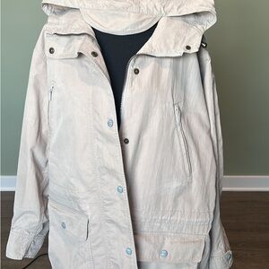 Women's LL Bean Cream Hooded Jacket